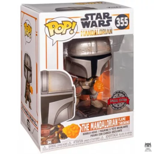 Figurine Funko POP The Mandalorian avec Lance Flammes (Metallic) (Le Mandalorien (Star Wars))