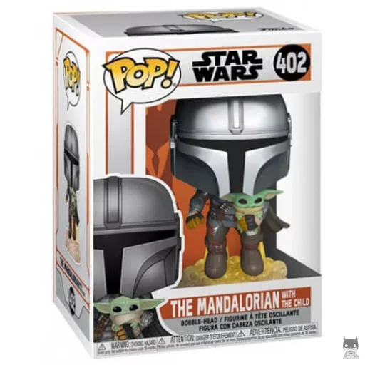 Figurine Funko POP Le Mandalorien en Jet Pack avec l'Enfant (Le Mandalorien (Star Wars))