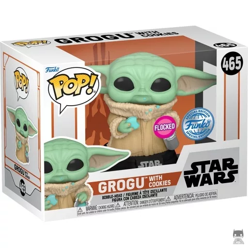 Figurine Funko POP Grogu avec un cookie (Flocked) (Le Mandalorien (Star Wars))