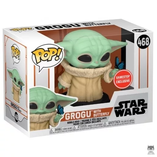 Figurine Funko POP Grogu avec un papillon (Le Mandalorien (Star Wars))