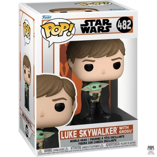 Figurine Funko POP Luke Skywalker avec Grogu (Le Mandalorien (Star Wars))