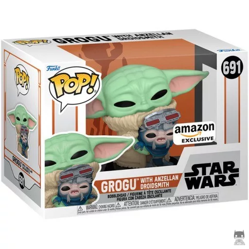 Figurine Funko POP Grogu avec Anzellan Droidsmith (Le Mandalorien (Star Wars))