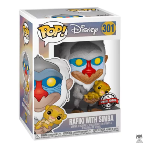 Figurine Funko POP Rafiki avec Simba (Glitter) (Hot Topic)