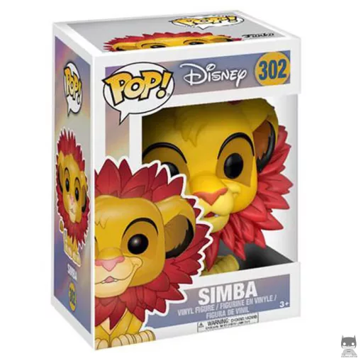 Figurine Funko POP Simba avec une crinière de feuilles (Le Roi Lion)