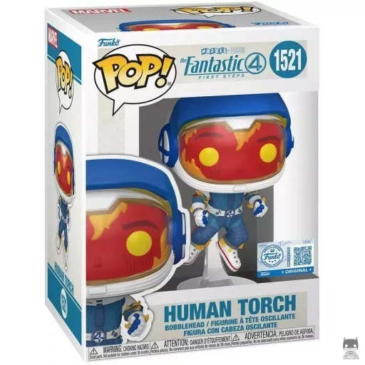 Figurine Funko POP La Torche Humaine (Combinaison D'Astronaute) (Les 4 Fantastiques : Premiers pas)