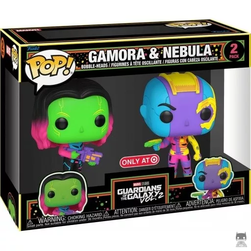 Figurine Funko POP Gamora & Nebula (Blacklight) (Les Gardiens de la Galaxie vol.2)