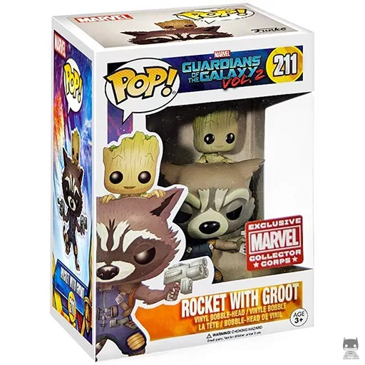 Figurine Funko POP Rocket avec bébé Groot (Les Gardiens de la Galaxie vol.2)
