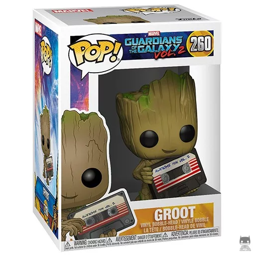 Figurine Funko POP Groot avec Cassette (Les Gardiens de la Galaxie vol.2)