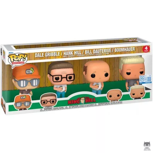Figurine Funko POP Dale Gribble, Hank Hill, Bill Dauterive & Boomhauer (Exclusive)