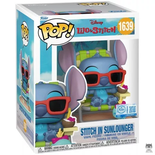 Figurine Funko POP Stitch sur une Chaise Longue (Lilo and Stitch)