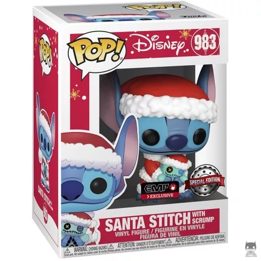 Figurine Funko POP Stitch Père Noël avec Scrump (Hot Topic)