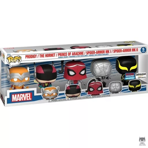 Figurine Funko POP Prodigy, The Hornet, Prince Of Arachne, Spider-Armor MK I & Spider-Armor MK II (Exclusive)