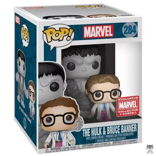 Figurine Funko POP Hulk Gris & Bruce Banner (Marvel Comics)