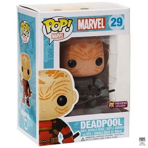Figurine Funko POP Deadpool sans masque (Gris) (Marvel Comics)
