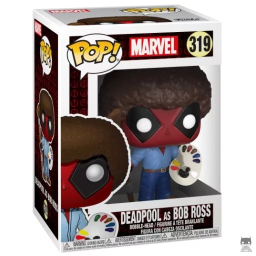 Figurine Funko POP Deadpool en Bob Ross (Marvel Comics)