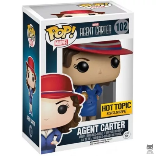 Figurine Funko POP Agent Peggy Carter (avec Orbe Doré) (Marvel : Les Agents du SHIELD)