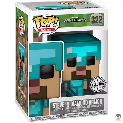 Figurine Funko POP Steve avec Armure Diamant (Color variant)