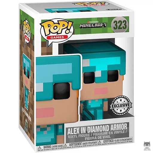 Figurine Funko POP Alex avec Armure Diamant (Minecraft)