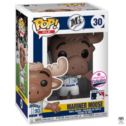Figurine Funko POP Mariner Moose avec T-Shirt Blanc (MLB : Ligue Majeure de Baseball)