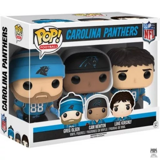 Figurine Funko POP Carolina Panthers Olsen, Newton & Kuechly (GTS)