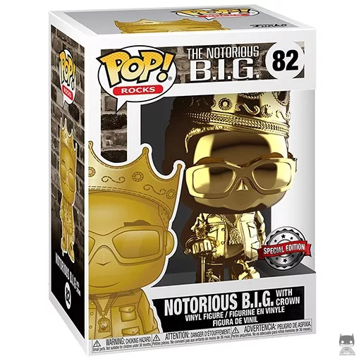 Figurine Funko POP Notorious B.I.G. avec Couronne (Or) (Exclusive)