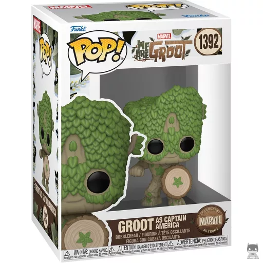 Figurine Funko POP Groot en Captain America (Nous sommes Groot)