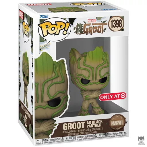 Figurine Funko POP Groot en Black Panther (Nous sommes Groot)