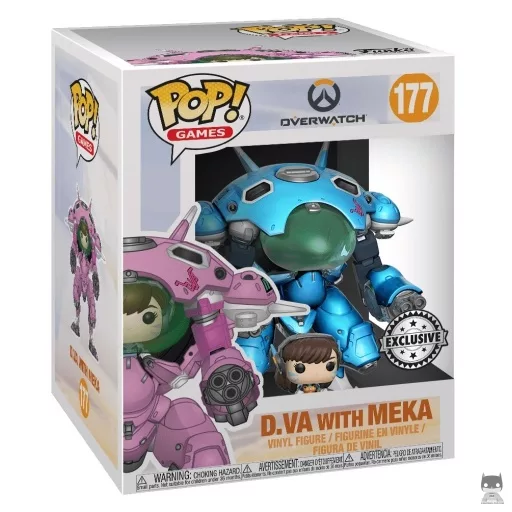 Figurine Funko POP D.Va avec Meka (Skin Blueberry) (Supersized) (Overwatch)