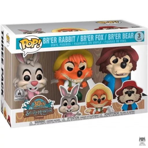 Figurine Funko POP Br'er Rabbit, Br'er Fox & Br'er Bear de Splash Mountain (Pop! Vinyl)