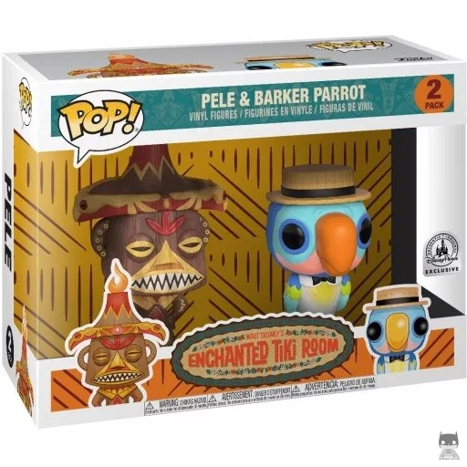 Figurine Funko POP Pele & Barker Parrot de Enchanted Tiki Room (Pop! Vinyl)