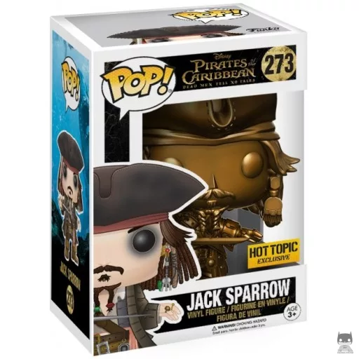 Figurine Funko POP Capitaine Jack Sparrow (Or) (Exclusive)