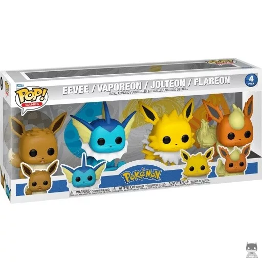 Figurine Funko POP Evoli, Aquali, Voltali & Pyroli (Multipack)