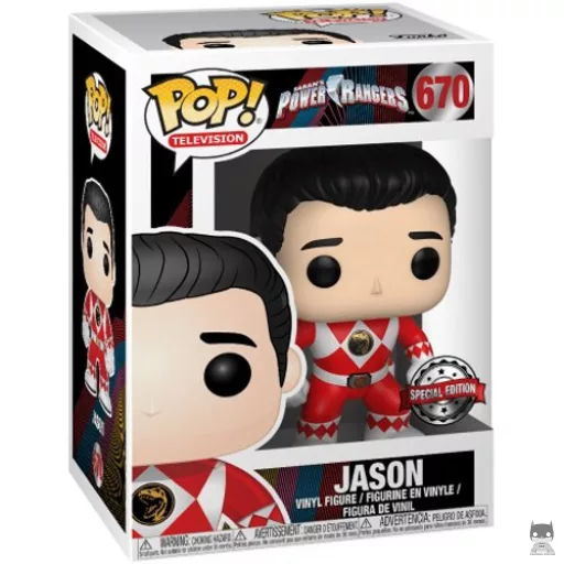 Figurine Funko POP Jason Ranger Rouge (sans casque) (Power Rangers)