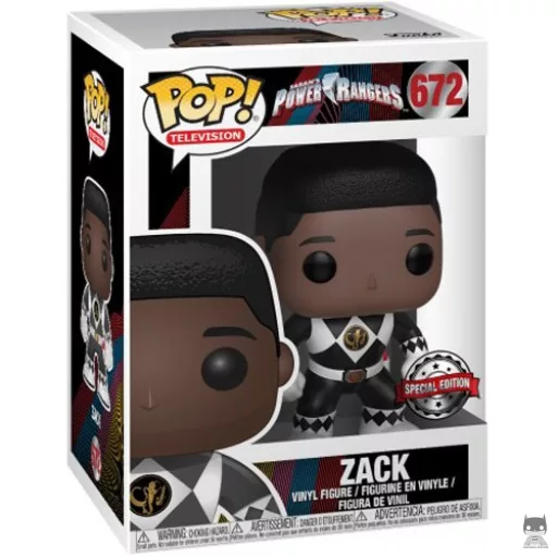 Figurine Funko POP Zack Ranger Noir (sans casque) (Power Rangers)