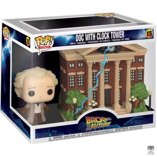 Figurine Funko POP Doc avec la Tour de l'Horloge (Retour vers le futur)