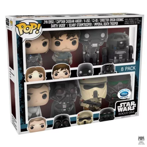 Figurine Funko POP Jyn Erso, Capitaine Cassian Andor, K-250, C2-B5, Directeur Orson Krennic, Dark Vador, Scarf Stormtrooper & Imperial Death Trooper (Exclusive)