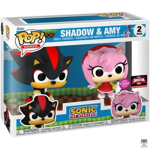 Figurine Funko POP Shadow & Ami (Flocked) (Sonic le Hérisson)