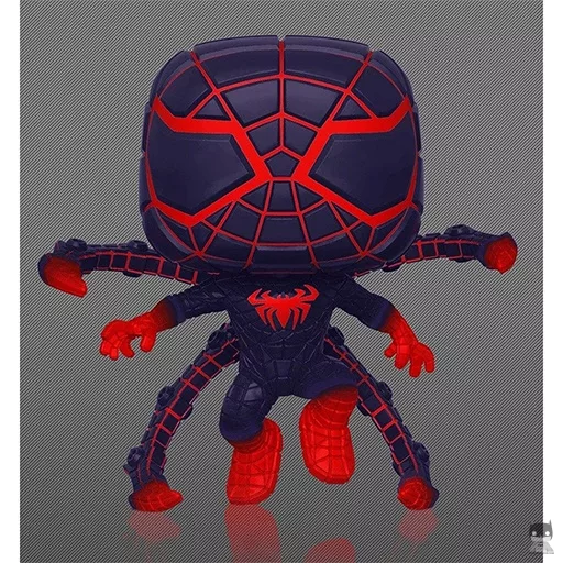 Figurine Funko POP Miles Morales (Costume en Matière Programmable) (Metallic) (Glow in the Dark)