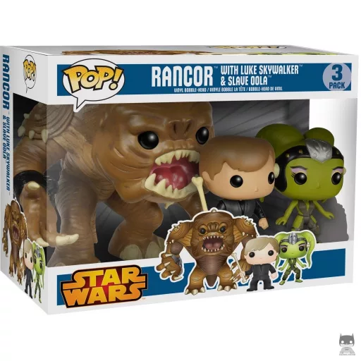 Figurine Funko POP Rancor avec Luke Skywalker & Oola Esclave (Supersized) (Exclusive)