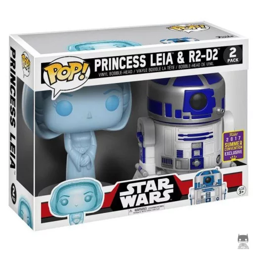 Figurine Funko POP Hologramme Princessz Leia & R2-D2 (Pop! Vinyl)
