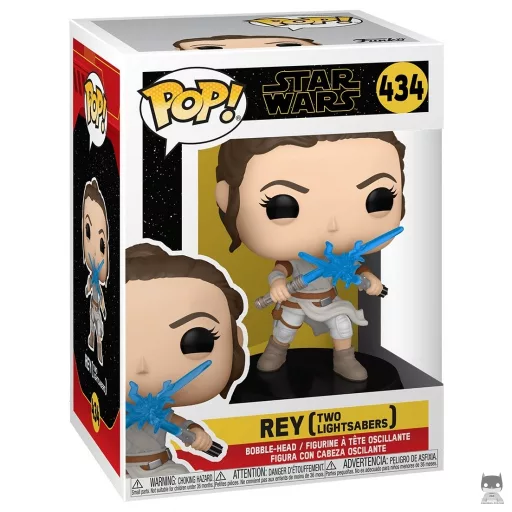 Figurine Funko POP Rey avec Deux Sabres Laser (Star Wars Episode IX, L'Ascension de Skywalker)