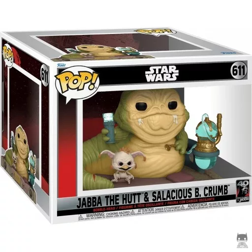 Figurine Funko POP Jabba le Hutt & Salacious B. Crumb (Star Wars : Episode VI, Le Retour du Jedi)