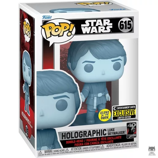 Figurine Funko POP Hologramme Luke Skywalker (Glow in the Dark) (Star Wars : Episode VI, Le Retour du Jedi)
