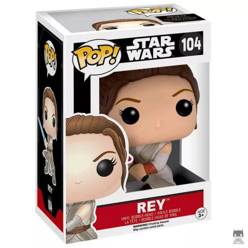 Figurine Funko POP Rey avec Sabre Laser (Star Wars : Episode VII, Le Réveil de la Force)