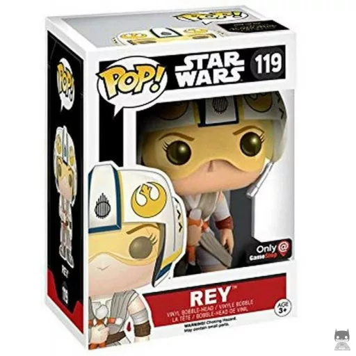 Figurine Funko POP Rey avec Casque X-Wing (Star Wars : Episode VII, Le Réveil de la Force)