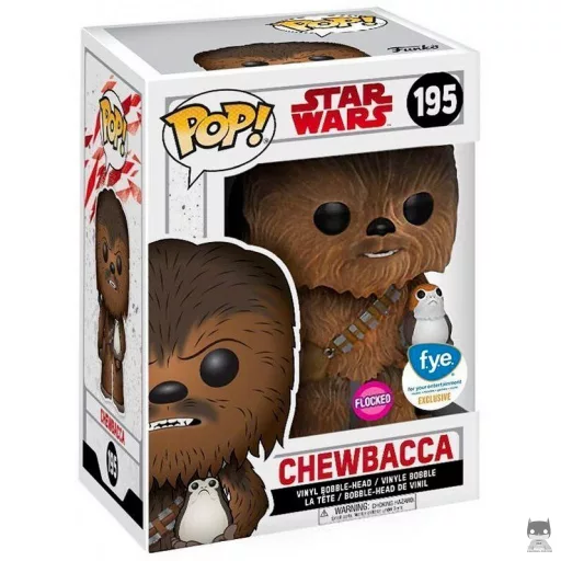 Figurine Funko POP Chewbacca avec Porgs (Flocked) (Star Wars : Episode VIII, Les Derniers Jedi)