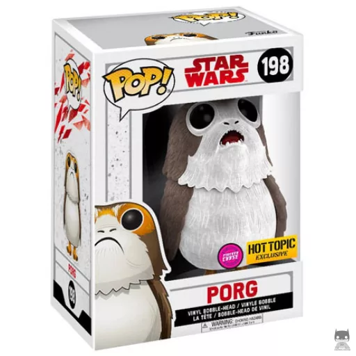 Figurine Funko POP Porg Bouche Ouverte (Chase & Flocked) (Star Wars : Episode VIII, Les Derniers Jedi)