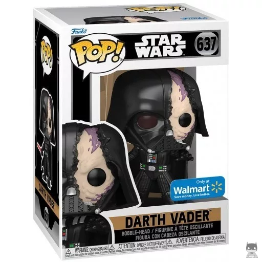 Figurine Funko POP Dark Vador avec casque endommagé (Star Wars : Obi-Wan Kenobi)