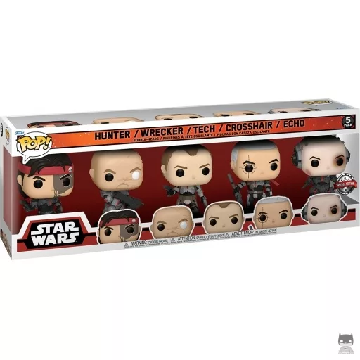 Figurine Funko POP Star Wars The Bad Batch Pack (Hunter, Wrecker, Tech, Crosshair & Echo) (Pop! Vinyl)