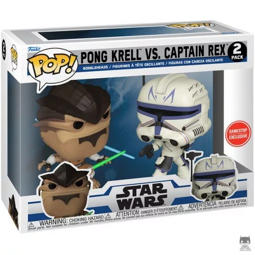 Figurine Funko POP Pong Krell vs Captain Rex (Star Wars : The Clone Wars)